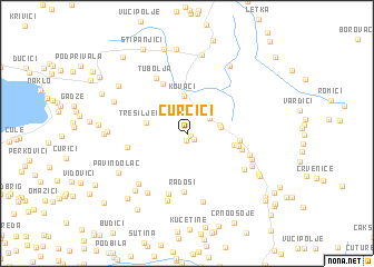 map of Curčići