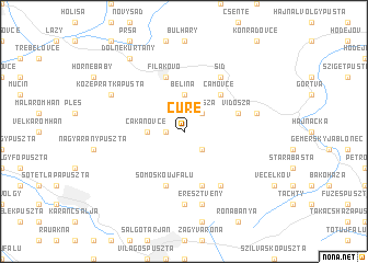 map of Čure