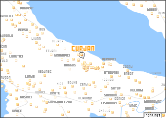 map of Ćurjan