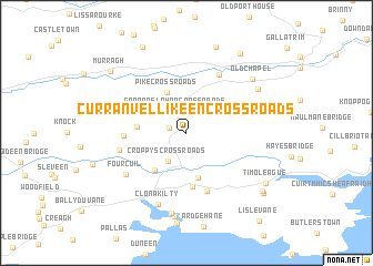 map of Curranvellikeen Cross Roads