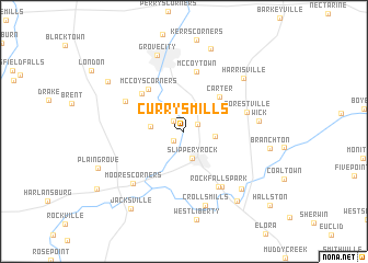 map of Currys Mills