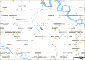 map of Cursan