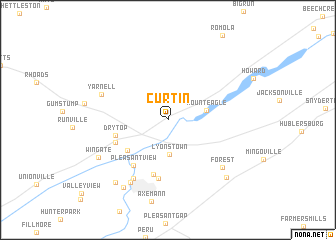 map of Curtin