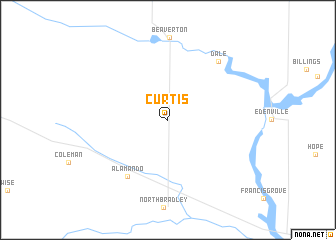 map of Curtis