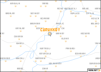 map of Çürükköy