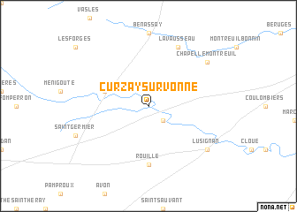 map of Curzay-sur-Vonne