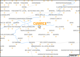 map of Cusance