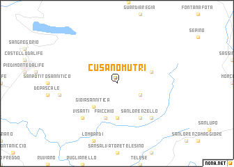 map of Cusano Mutri