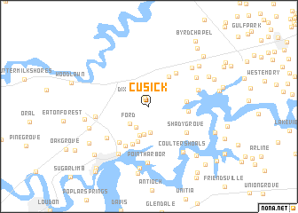 map of Cusick