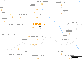 map of Cusi Huasi