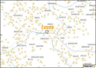 map of Čusine