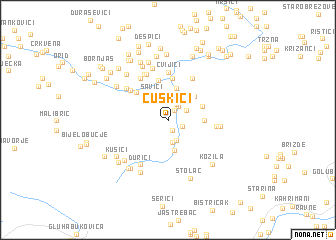 map of Čuskići