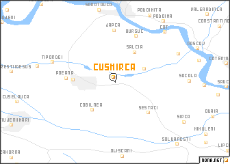 map of Cuşmirca