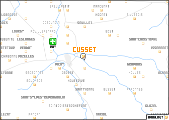 map of Cusset