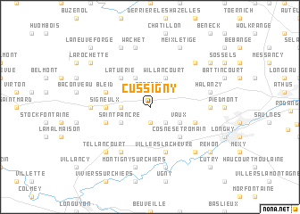 map of Cussigny