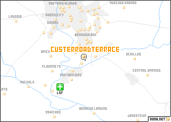 map of Custer Road Terrace