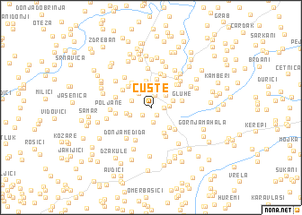 map of Čuste