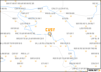 map of Cusy