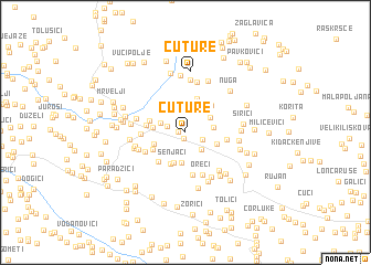 map of Čuture