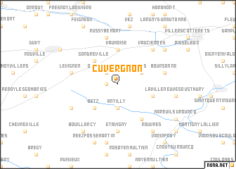 map of Cuvergnon