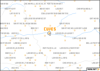 map of Cuves