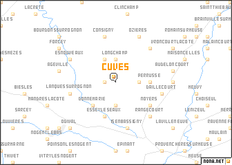 map of Cuves