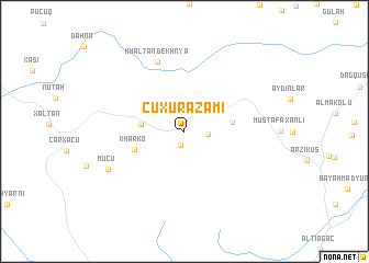 map of Çuxurǝzǝmi