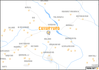 map of Çuxuryurd