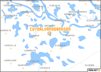 map of Cuyo Álvaro Obregón