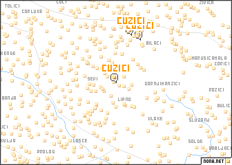 map of Čužići