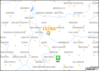 map of Cuzieu