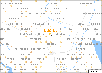 map of Cuzieu