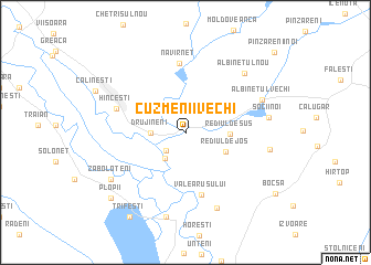 map of Cuzmenii Vechi