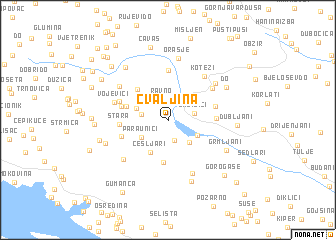 map of Čvaljina