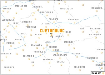 map of Cvetanovac