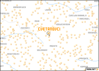 map of Cvetanovci