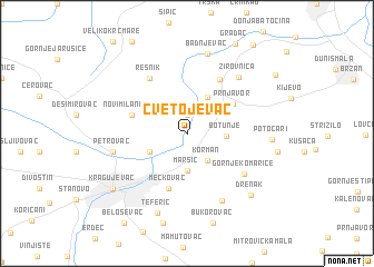 map of Cvetojevac