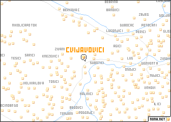 map of Cvijavovići
