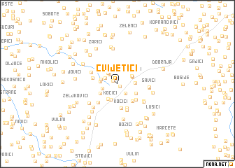 map of Cvijetići