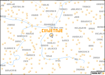 map of Cvijetnje