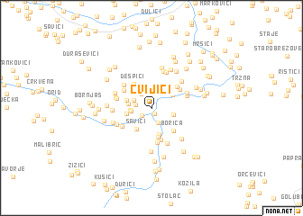 map of Cvijići