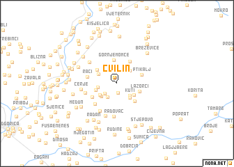 map of Cvilin