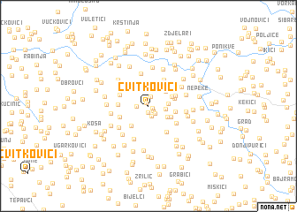 map of Cvitkovići