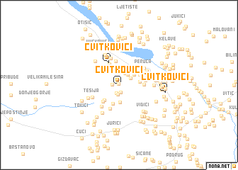 map of Cvitkovići