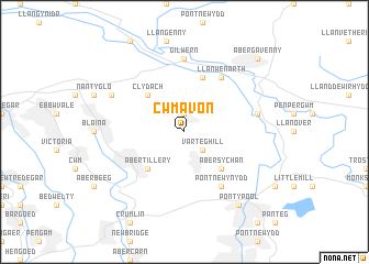 map of Cwmavon