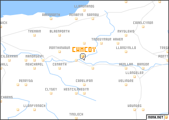 map of Cwm-coy