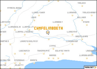 map of Cwm-felin-boeth