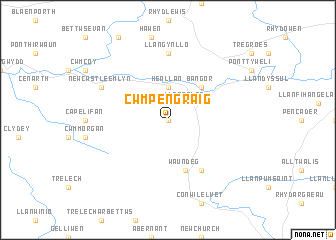 map of Cwm-pengraig