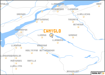 map of Cwm-y-glo