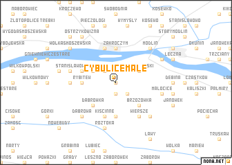 map of Cybulice Małe